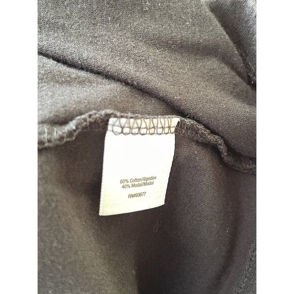 a.n.a. Woman 1X Short Sleeve Black Embellished Collared V-Neck Top - Picture 6 of 6